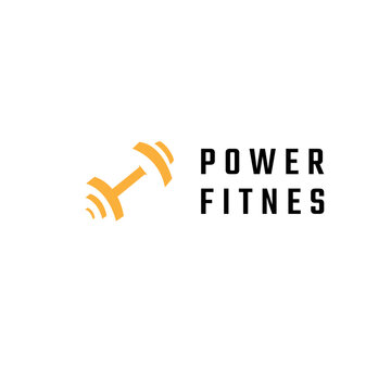 Fitness Gym logo design template. barbell and dumbbell icon. Vector art illustration