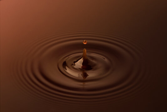 Image of Coffee drop with ripple