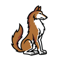 illustration of a dog isolated on a white background.
