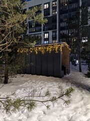 gazebo in the city yard