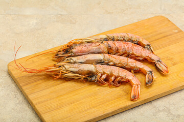 Tasty big Langoustine over the board
