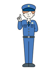 指を差す警察　男性