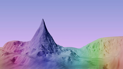 sharp mountain background 3d rendering