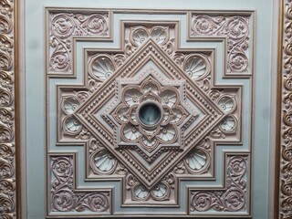 thai pattern on the wall