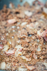 Process of Cooking Mapo Tofu
