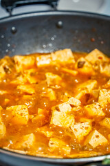 Process of Cooking Mapo Tofu