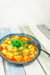 Process of Cooking Mapo Tofu
