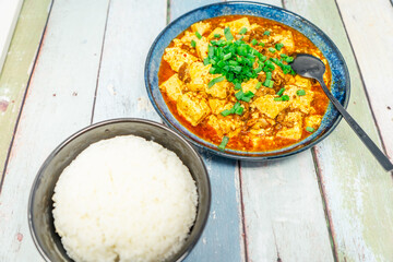 Process of Cooking Mapo Tofu