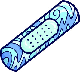 Cute wound plaster with splash of water theme