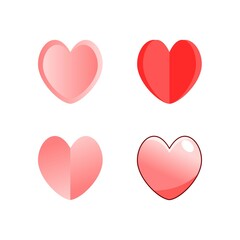 Valentine's day love symbol. Realistic romantic emoji. vector design