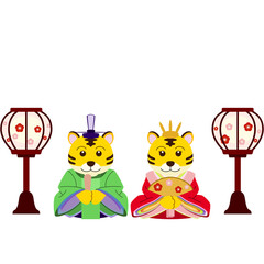 ひな人形のイラスト