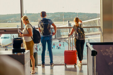 waiting for the flight airoport, low fares, low cost, budget airline, baggage