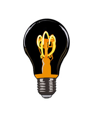 Light bulb - white background