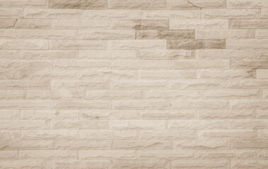 Obraz premium Cream and white brick wall texture background. Brickwork and stonework flooring interior rock old pattern