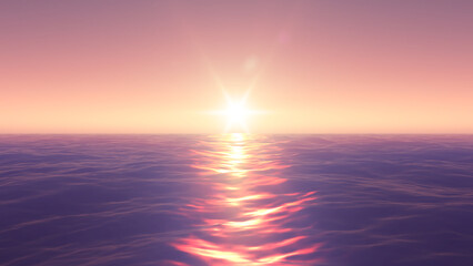 Obraz premium panorama of the ocean sunset, sea sunset