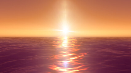 Obraz na płótnie Canvas panorama of the ocean sunset, sea sunset
