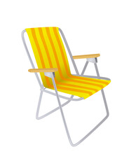 Yellow and orange outdoor chair. vector illustration