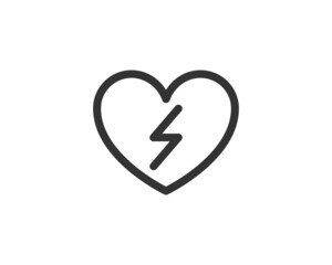 Heart health care vector icon. Cardio medicine symbol. Cardiology illustration