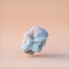 Natural Beauty podium backdrop for product display with abstract stone. 3d rendering. 