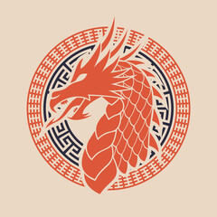 Asian dragon head