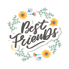 Best Friend Forever Frienship Day soul sister with heart lettering design best friend forewer bff besties