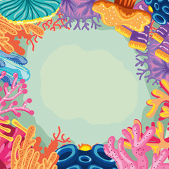 Fototapeta na wymiar undersea depth corals