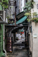香港の街の路地裏