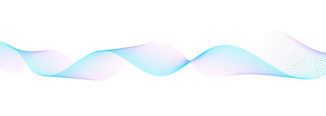 Abstract dynamic music wave. Technology background. Vector sound wave with lines.