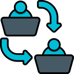 delegate filled outline icon