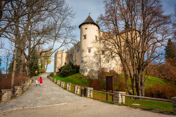 Fototapeta na wymiar Medieval Castle in Niedzica at autumn. Poland