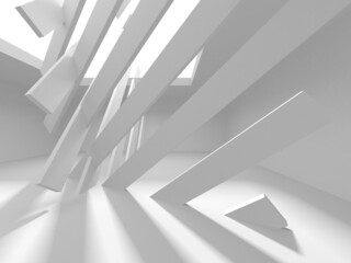 Illuminated corridor interior design. Empty Room Interior Background