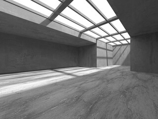 Abstract architecture interior background. Empty concrete room