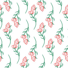 Vintage floral seamless pattern. Spring florals print.