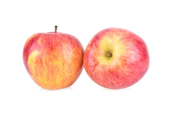 Red apple on white background