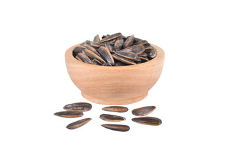 Sunflower seeds isolated on white background