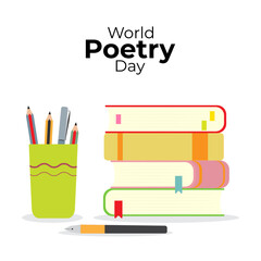 Vector illustration for World Poetry Day