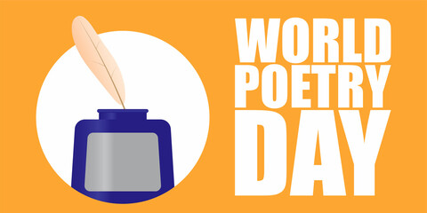 Vector illustration for World Poetry Day