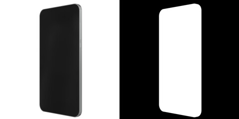 3D rendering illustration of a smartphone
