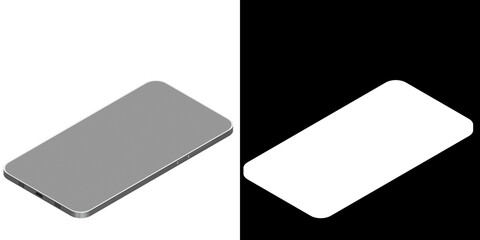 3D rendering illustration of a smartphone
