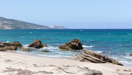 Fototapeta na wymiar View of Castelsardo and Sardinia coast