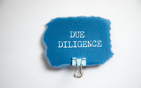 due diligence text on paper