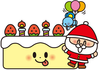 サンタ,イラスト,クリスマス,ケーキ,動物,サンタクロース,１２月,メリークリスマス,子供,ネズミ,風船,クリスマスイブ,サンタさん,クリスマスプレゼント,プレゼント,