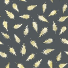 Pattern with gold leaves