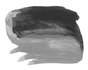 Watercolor Illustration rectangular spot of gray color transition, can be used as background
