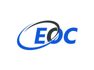 Fototapeta premium EOC letter creative modern elegant swoosh logo design