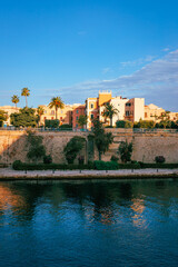 Old town of Taranto with Mare Piccolo in the foreground