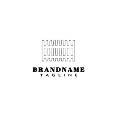 wooden fence logo design template icon vector illustration