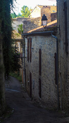 Ville de Nérac, dans le Lot-et-Garonne.  Celle-ci est séparée en deux par une rivière nommé « La Baïse »