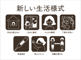 新しい生活様式のアイコン