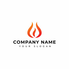 Fire logo vector design template